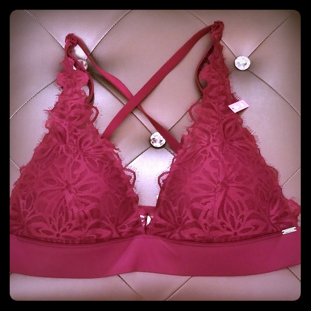 Victoria's Secret Pink Lace Racerback Bralet